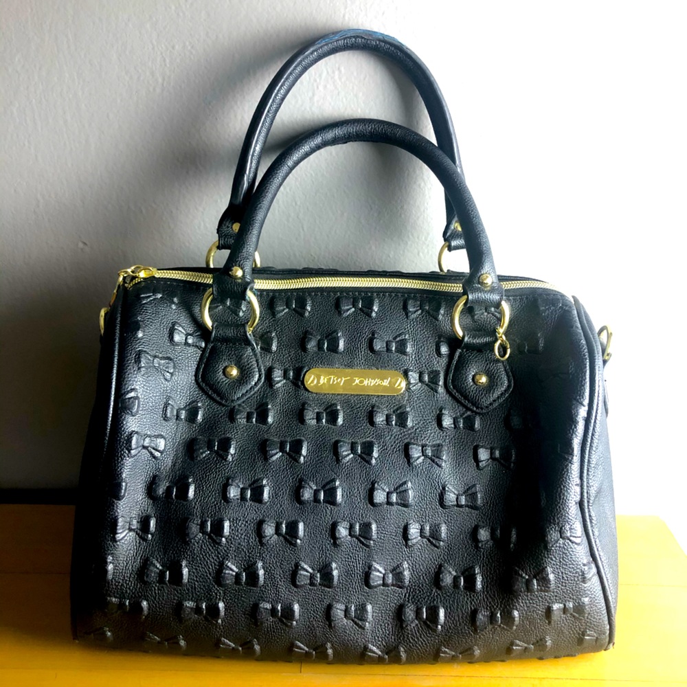 Betsey Johnson Black Bows Handbag